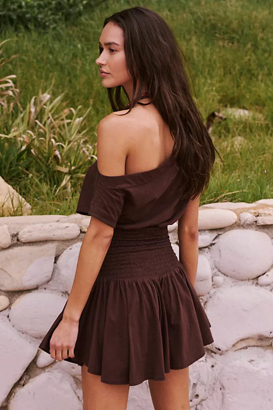 DEFINE | OFF-SHOULDER MINI DRESS