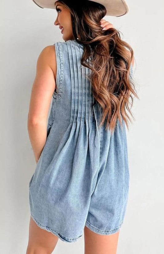 DIXIE | DENIM ROMPER
