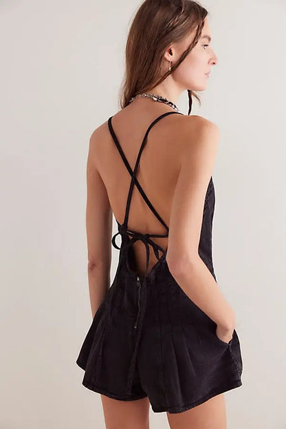 DAZED | DENIM ROMPER