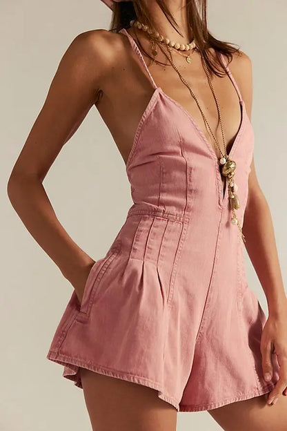 DAZED | DENIM ROMPER